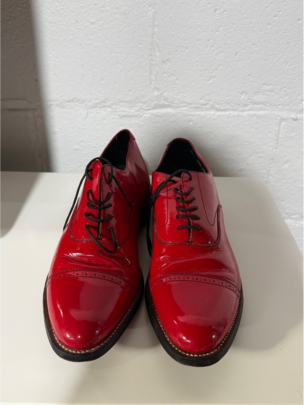 Limited edition los lonely boys Stacy Adams bright cherry red size 8.5 shoes
